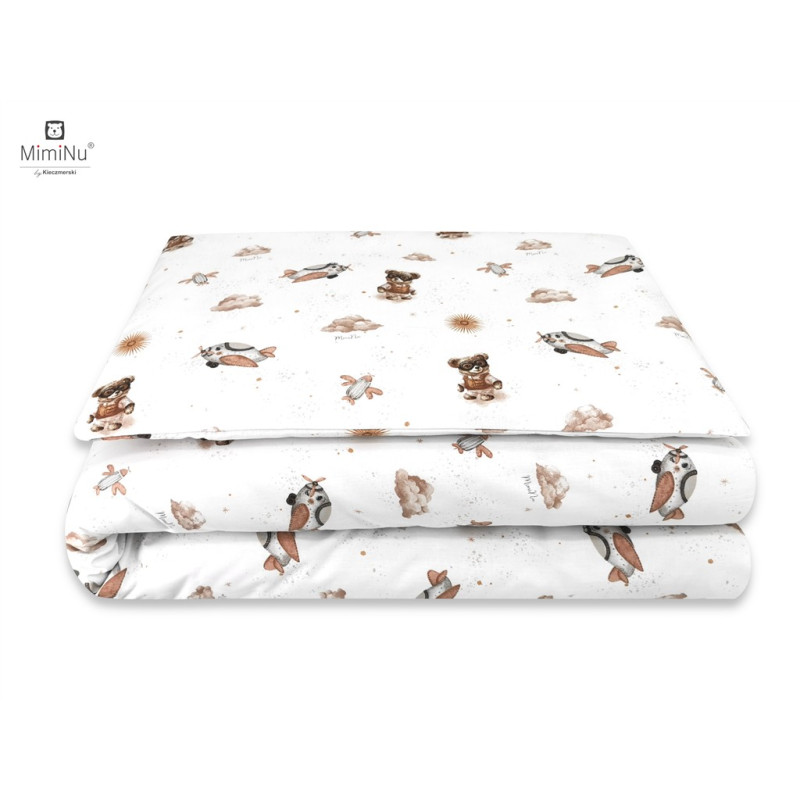 Pościel C-2 100x135 cm MIMINU DESIGN Misie beż bawełna 100%