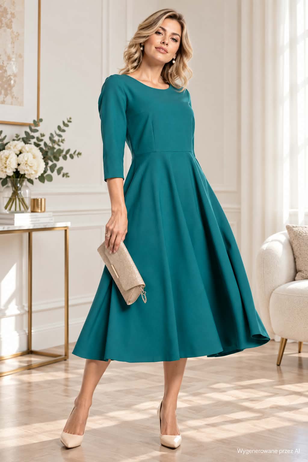 Sukienka Model T327/6 Szmaragd - Tessita148174 - Zielony