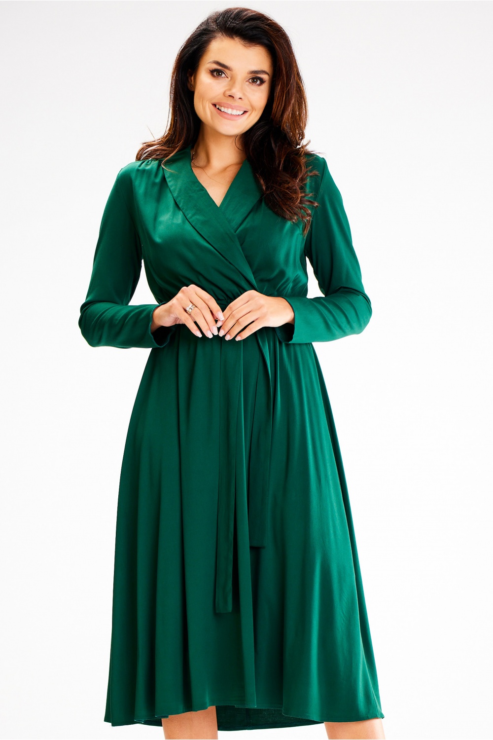 Sukienka Model A604 Bottle Green - awama187150 - Zielony