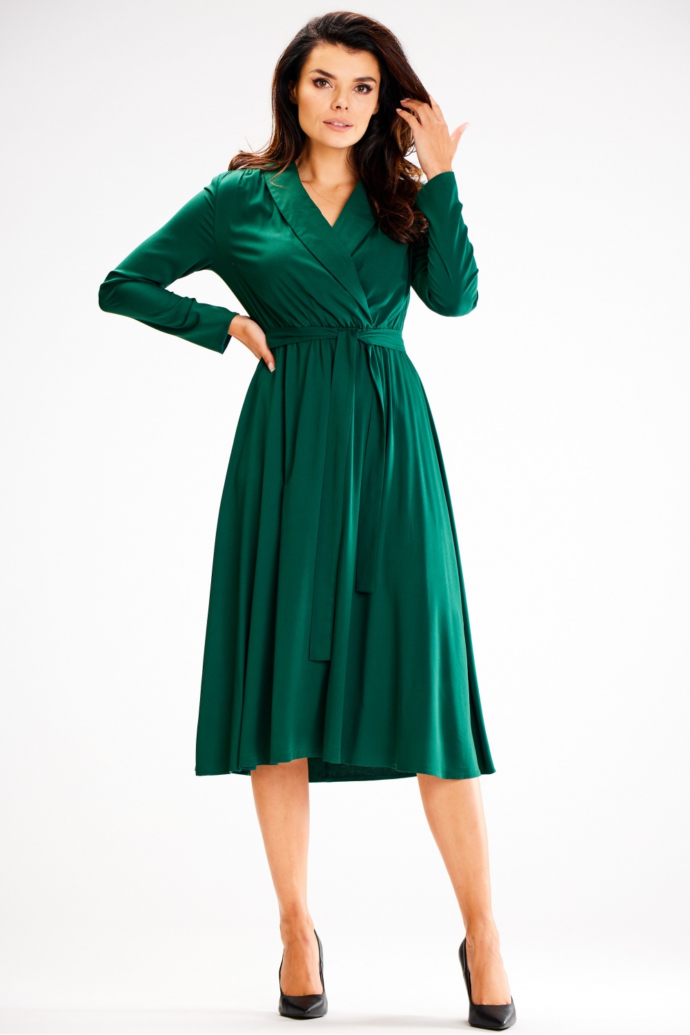 Sukienka Model A604 Bottle Green - awama187150 - Zielony - obrazek 2