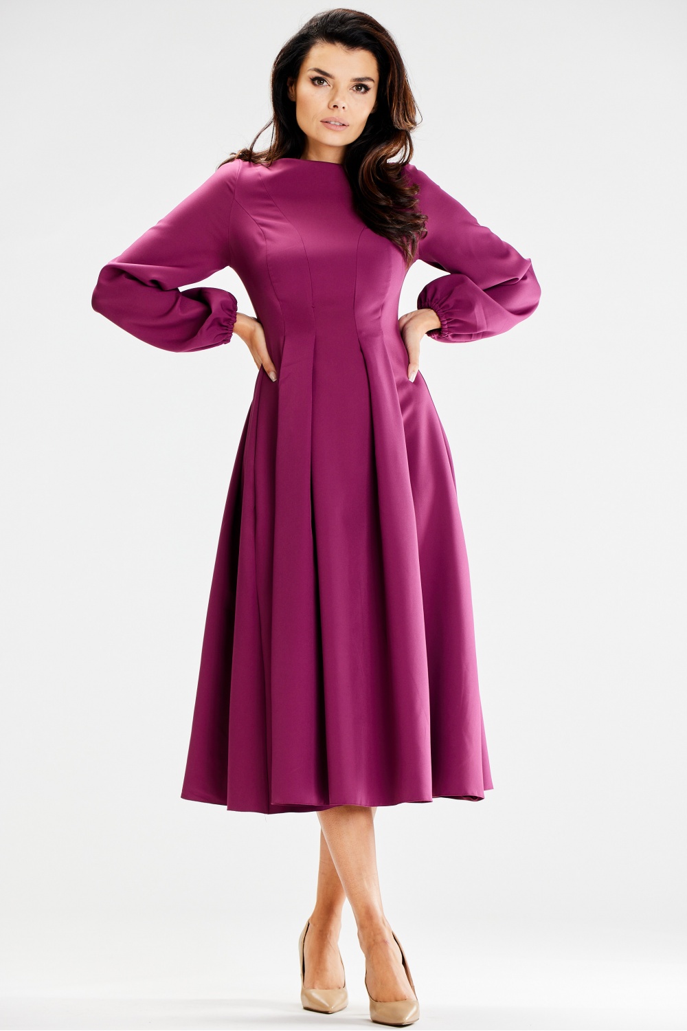 Sukienka Model A595 Plum - awama187176 - Fioletowy