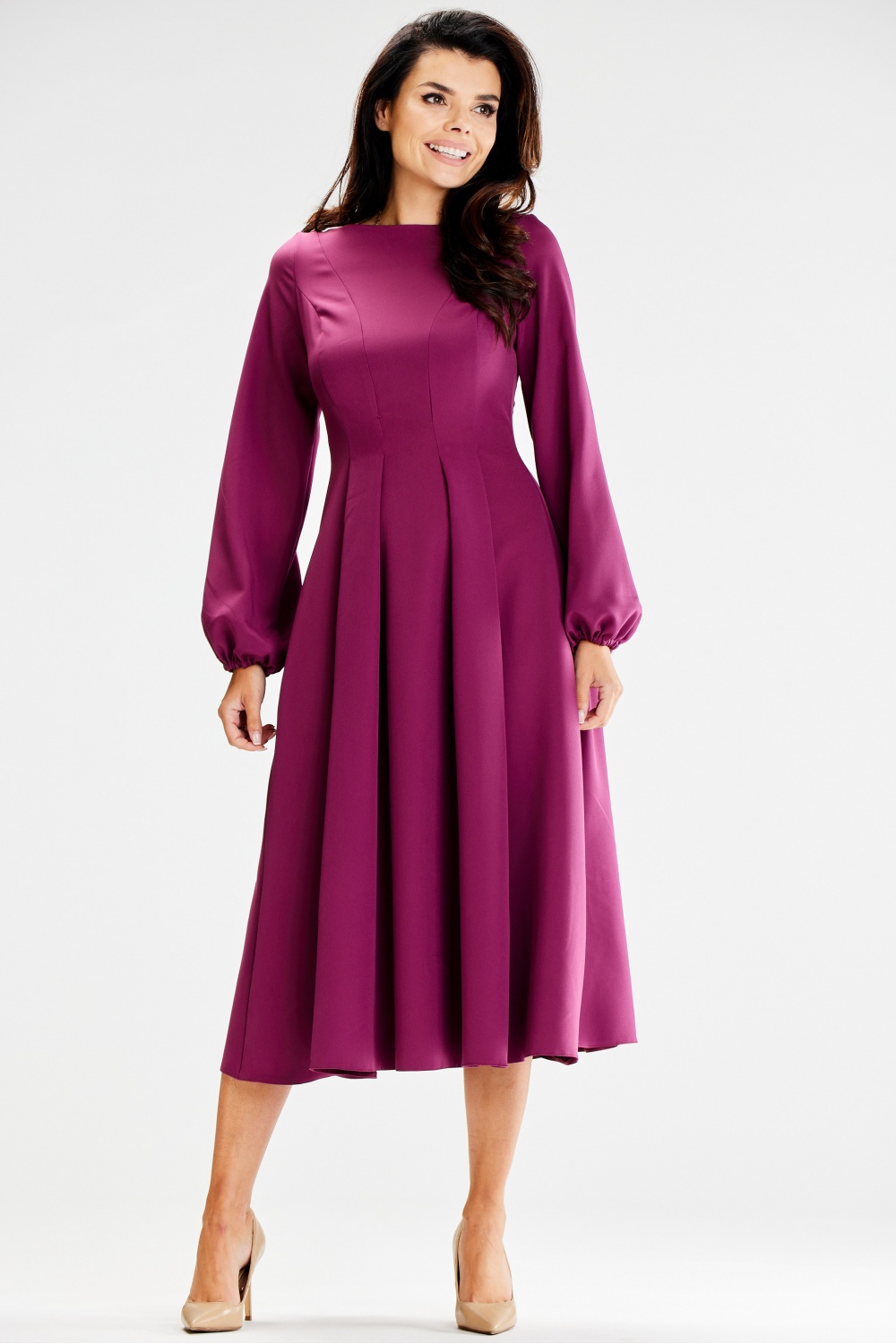 Sukienka Model A595 Plum - awama187176 - Fioletowy - obrazek 2