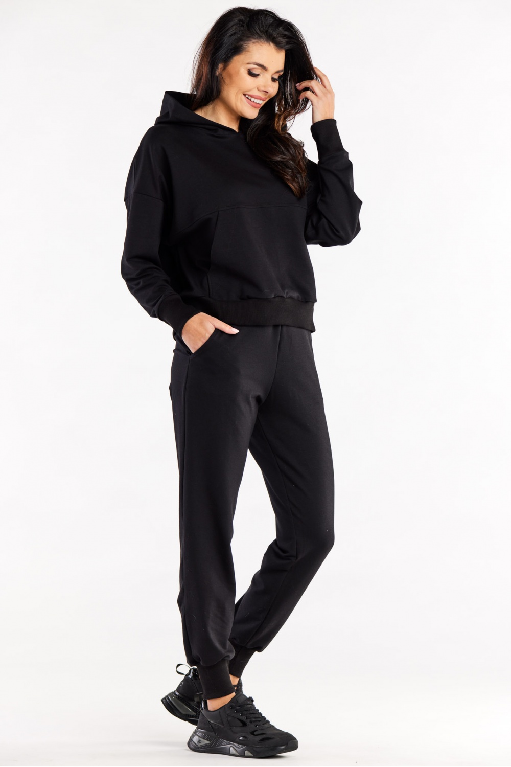 Spodnie Dresowe Model M319 Black - Infinite You188044 - Czarny - obrazek 2