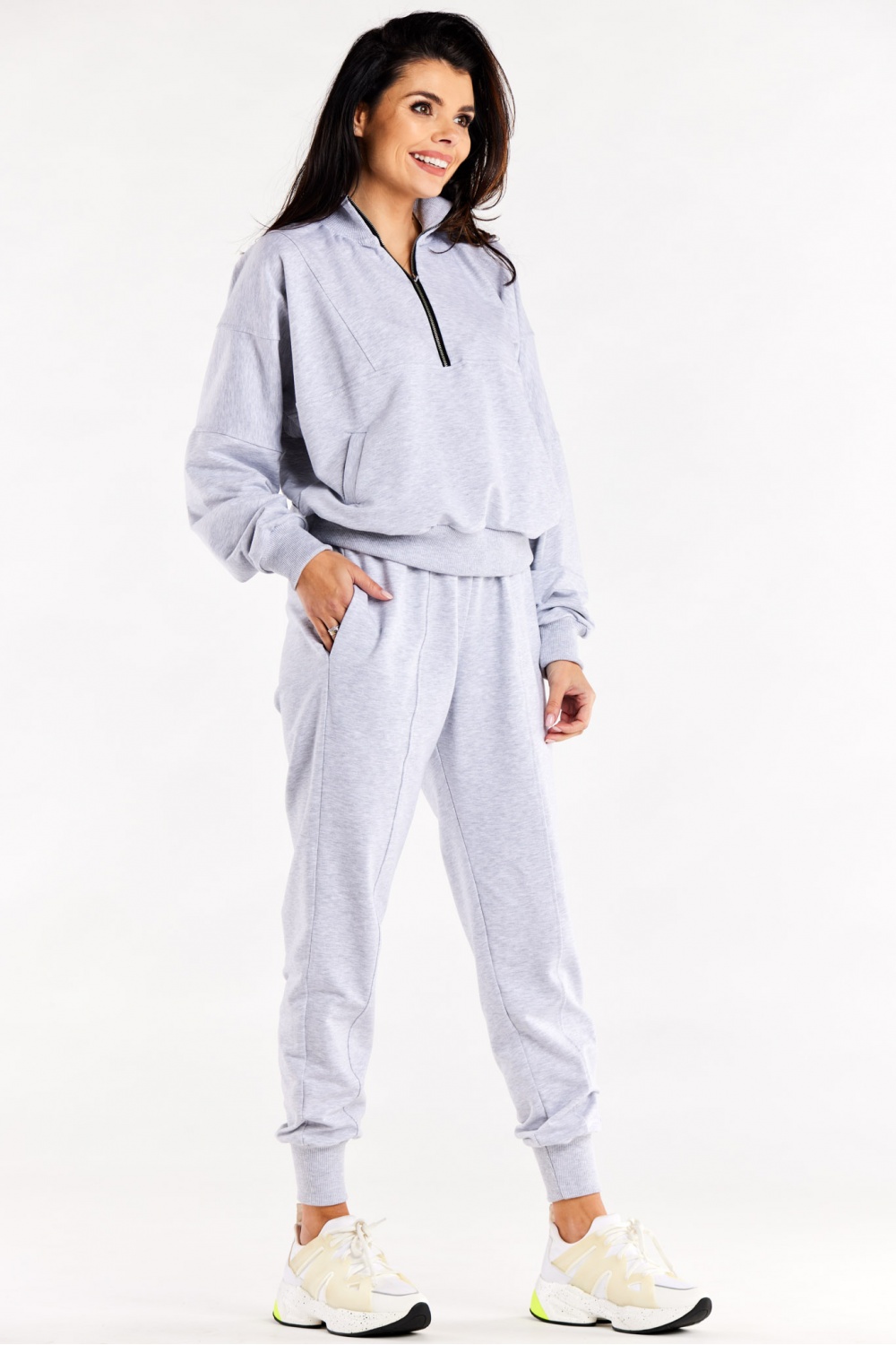 Spodnie Dresowe Model M317 Grey - Infinite You188049 - Szary - obrazek 2