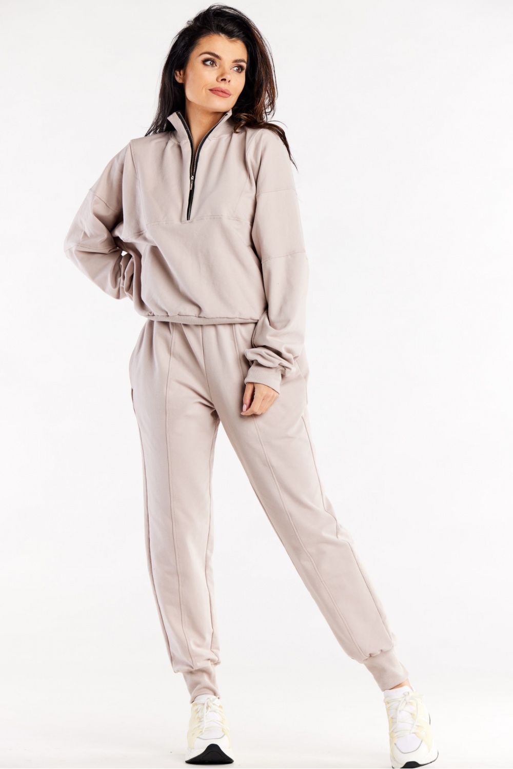 Spodnie Dresowe Model M317 Beige - Infinite You188051 - Beżowy