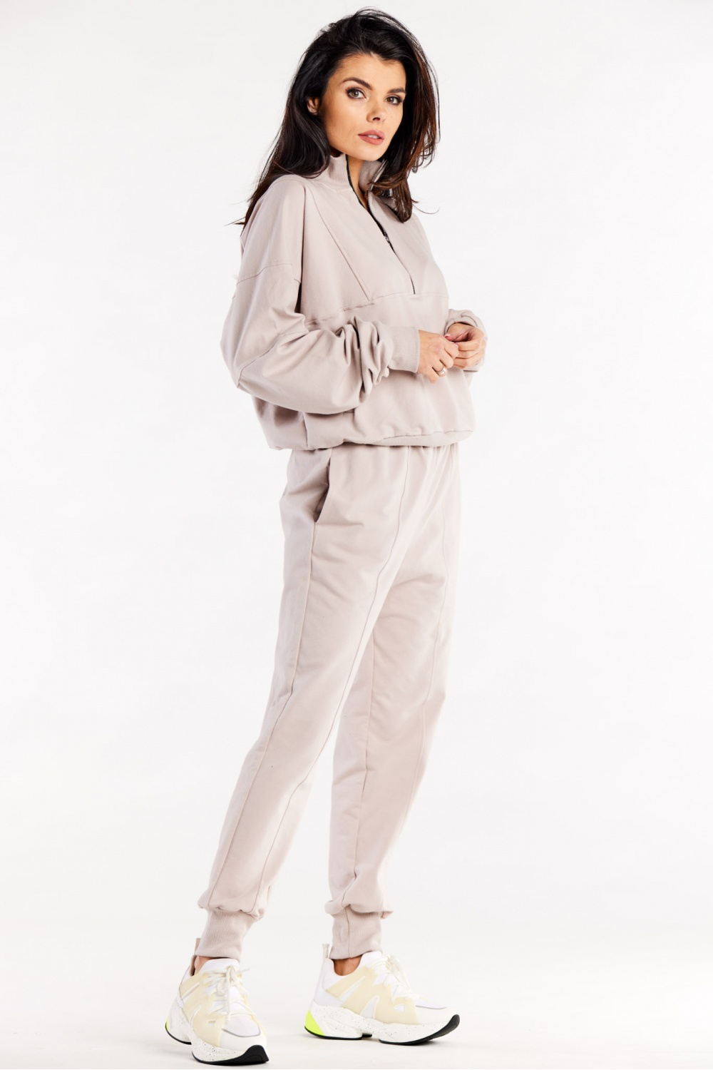 Spodnie Dresowe Model M317 Beige - Infinite You188051 - Beżowy - obrazek 2