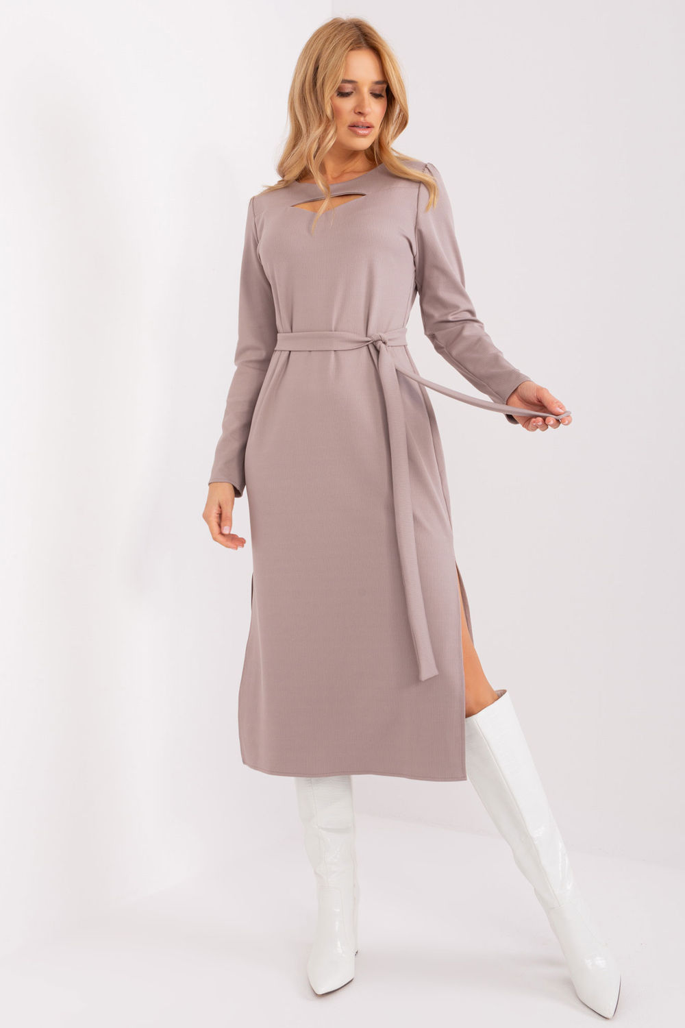 Sukienka Model LK-SK-509447.75P Dark Beige - Lakerta188801 - Beżowy