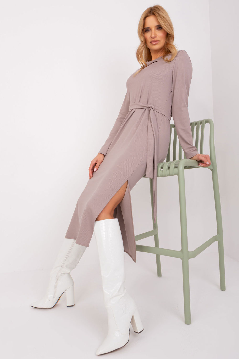 Sukienka Model LK-SK-509447.75P Dark Beige - Lakerta188801 - Beżowy - obrazek 2