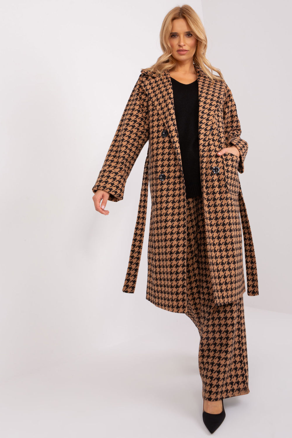 Płaszcz Damski Model LK-PL-509407.96P Camel - Lakerta188804 - Brązowy