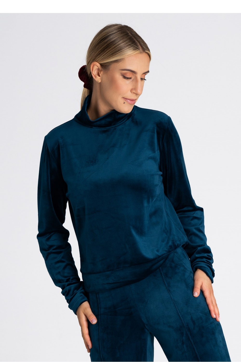 Bluza Damska Model M967 Morski - Figl189275 - Niebieski - obrazek 4