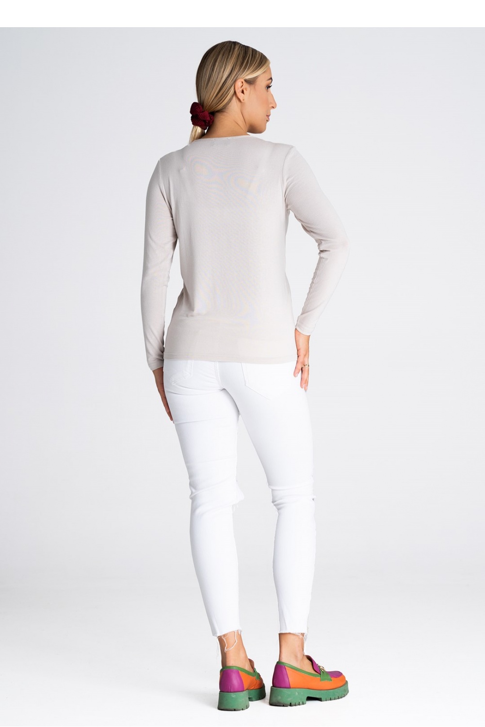 Bluzka Model M980 Beige - Figl189293 - Beżowy - obrazek 3