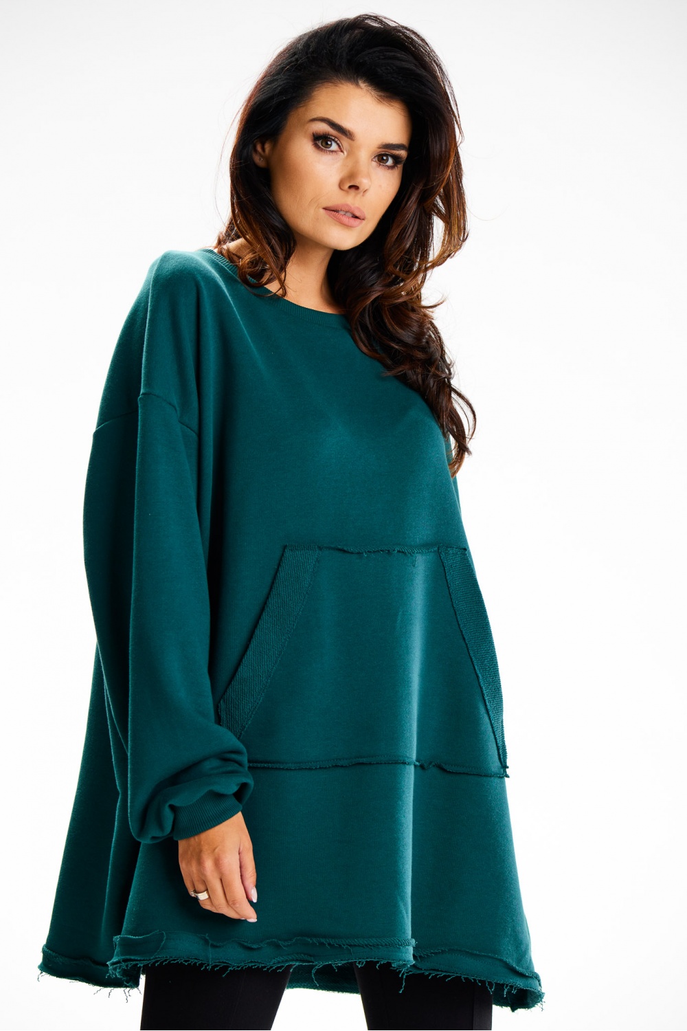 Bluza Damska Model M335 Bottle Green - Infinite You189454 - Zielony