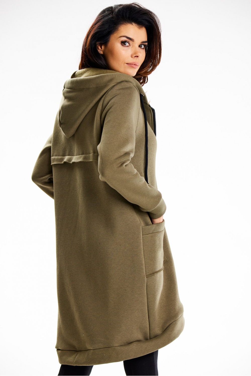 Bluza Damska Model M334 Khaki - Infinite You189456 - Zielony - obrazek 2