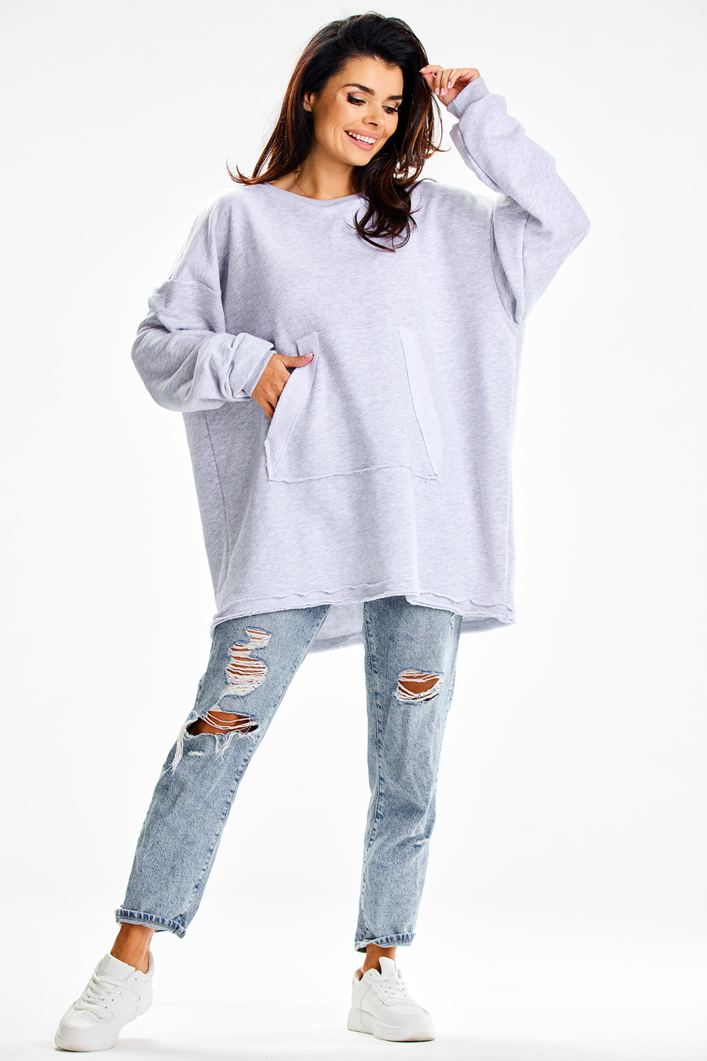 Bluza Damska Model M335 Grey - Infinite You189453 - Szary - obrazek 3