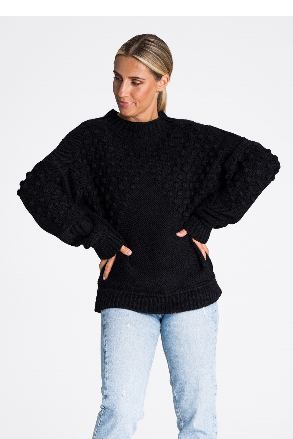 Sweter Damski Model M982 Black - Figl191016 - Czarny