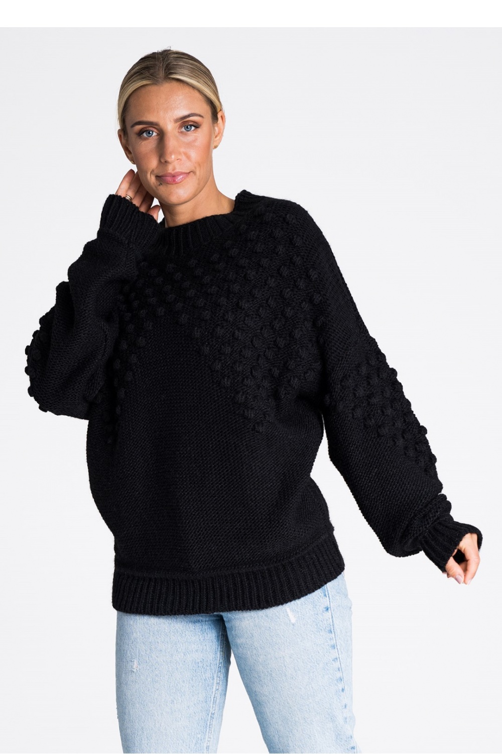 Sweter Damski Model M982 Black - Figl191016 - Czarny - obrazek 4