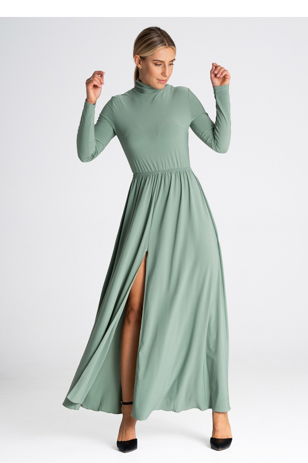 Sukienka Model M936 Olive - Figl191019 - Zielony - obrazek 4