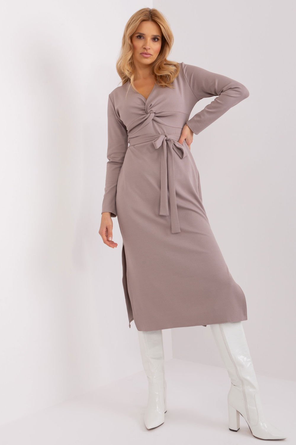 Sukienka Model LK-SK-509456.99 Dark Beige - Lakerta191561 - Beżowy - obrazek 2