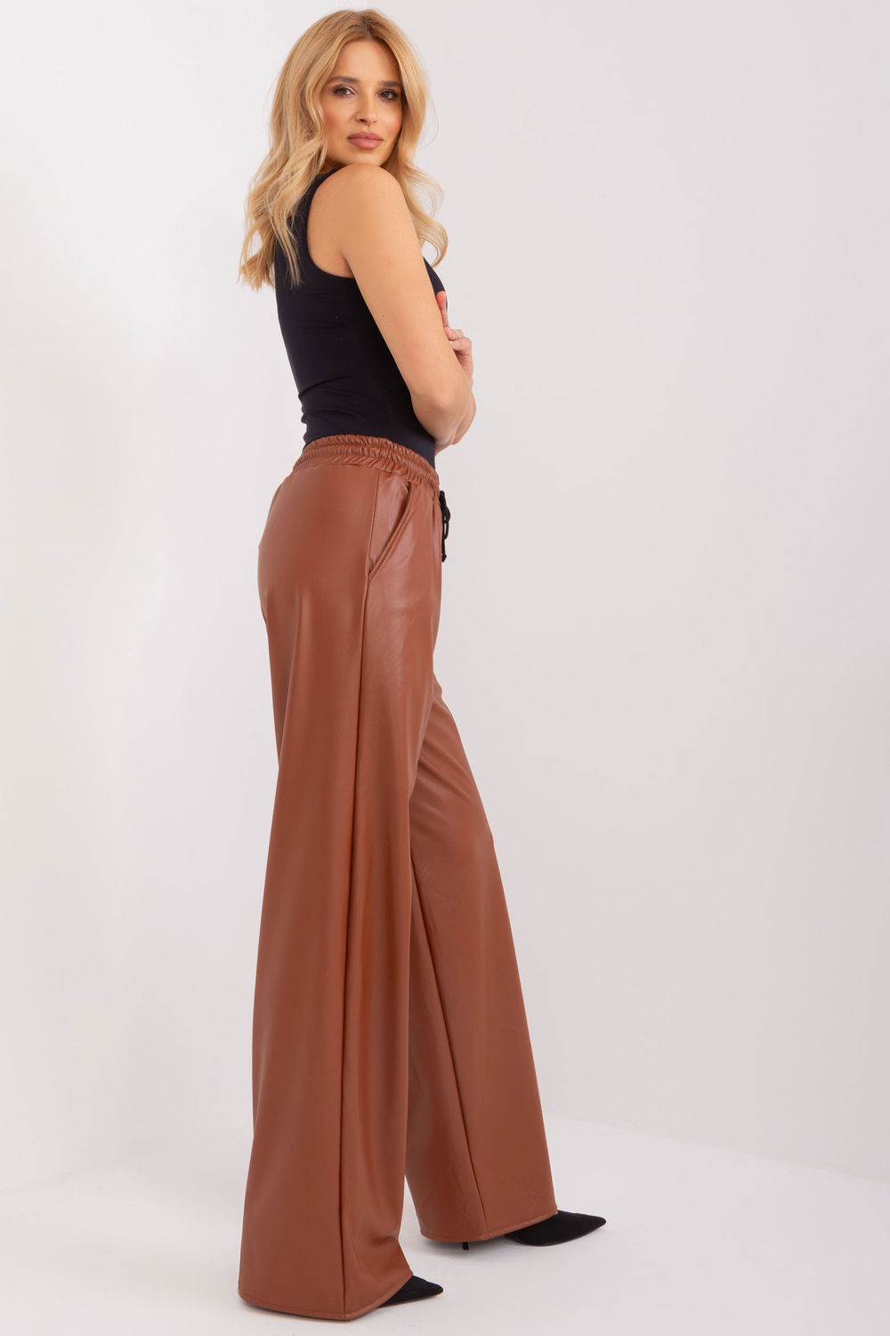 Spodnie Damskie Model LK-SP-509453.47 Light Brown - Lakerta191564 - Brązowy - obrazek 3