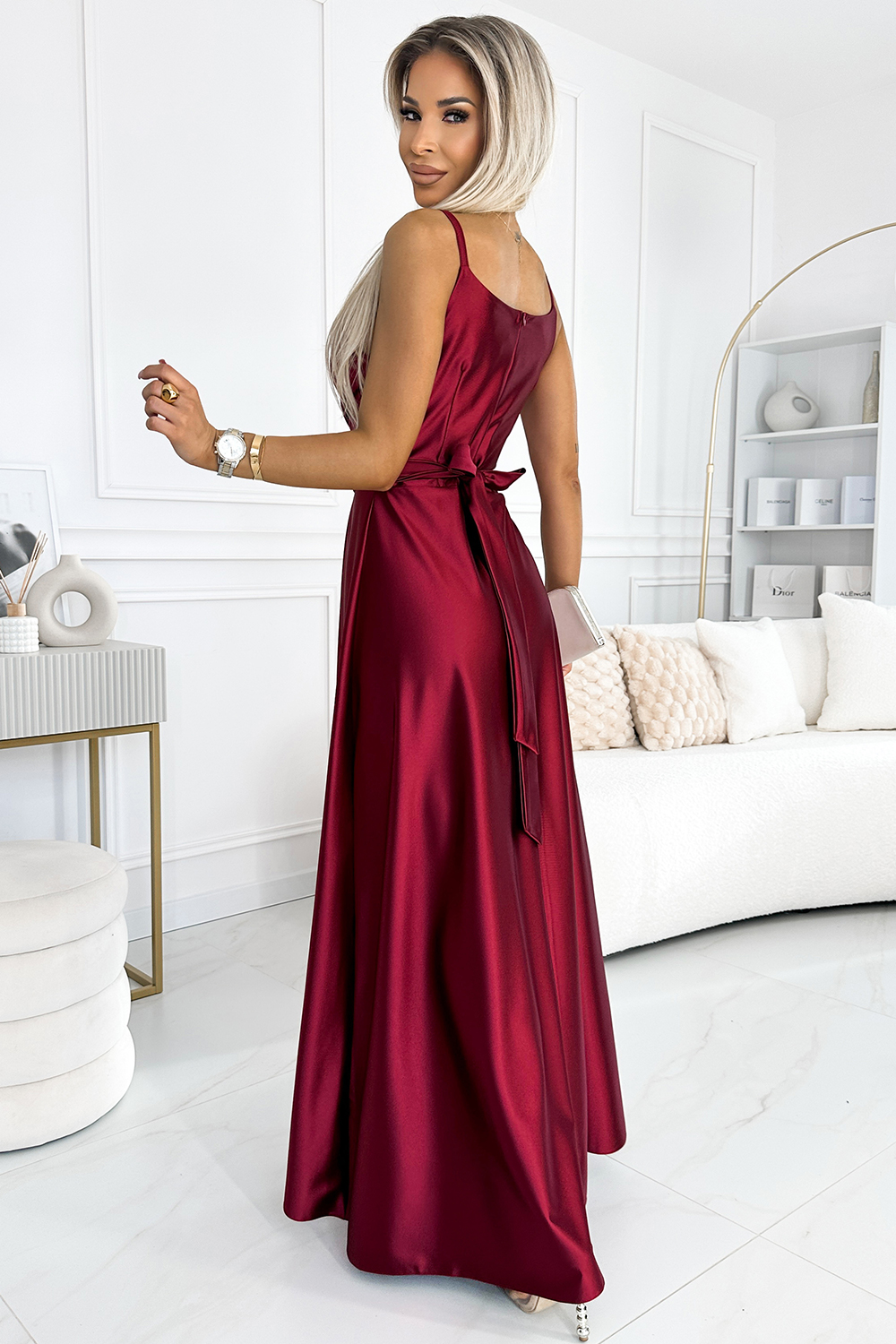 Sukienka Model Juliet 512-6 Bordo - Numoco192467 - Czerwony - obrazek 2