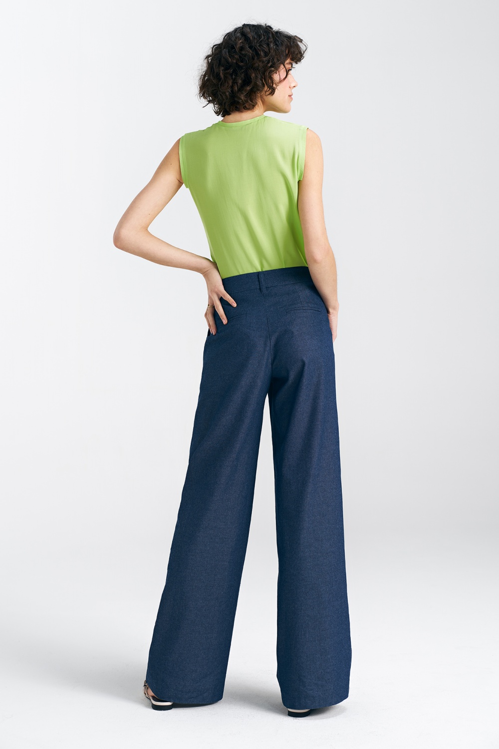 Spodnie jeansowe wide leg SD83 Denim - Nife192966 - Granatowy - obrazek 3