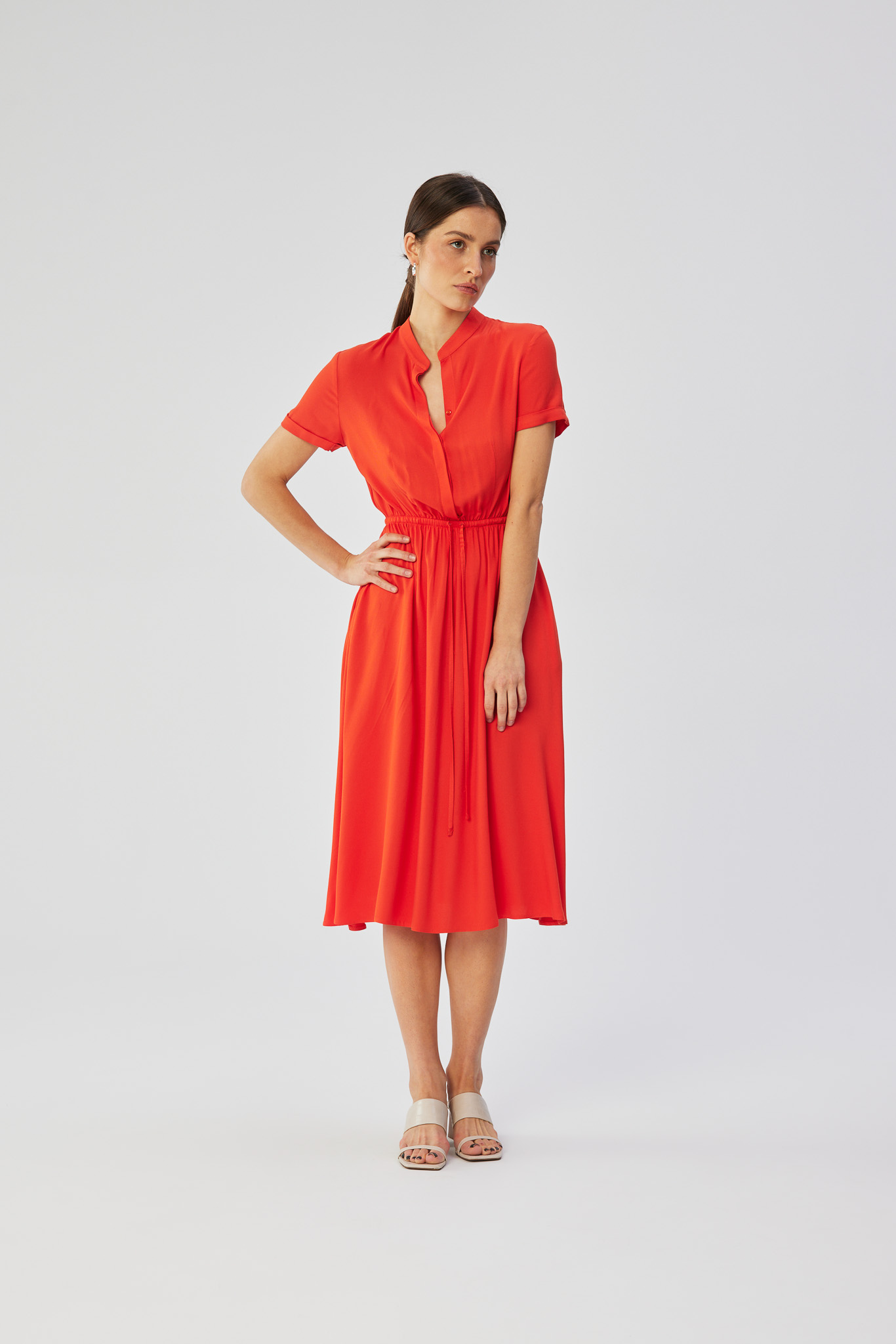 Sukienka Model S366 Coral - Stylove193416 - Czerwony