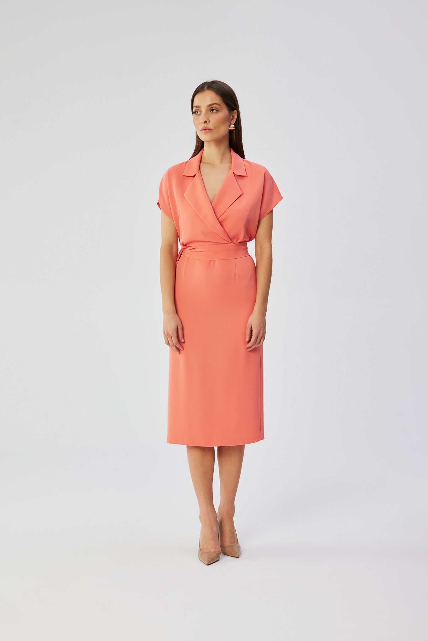 Sukienka Model S363 Orange - Stylove193429 - Pomarańczowy