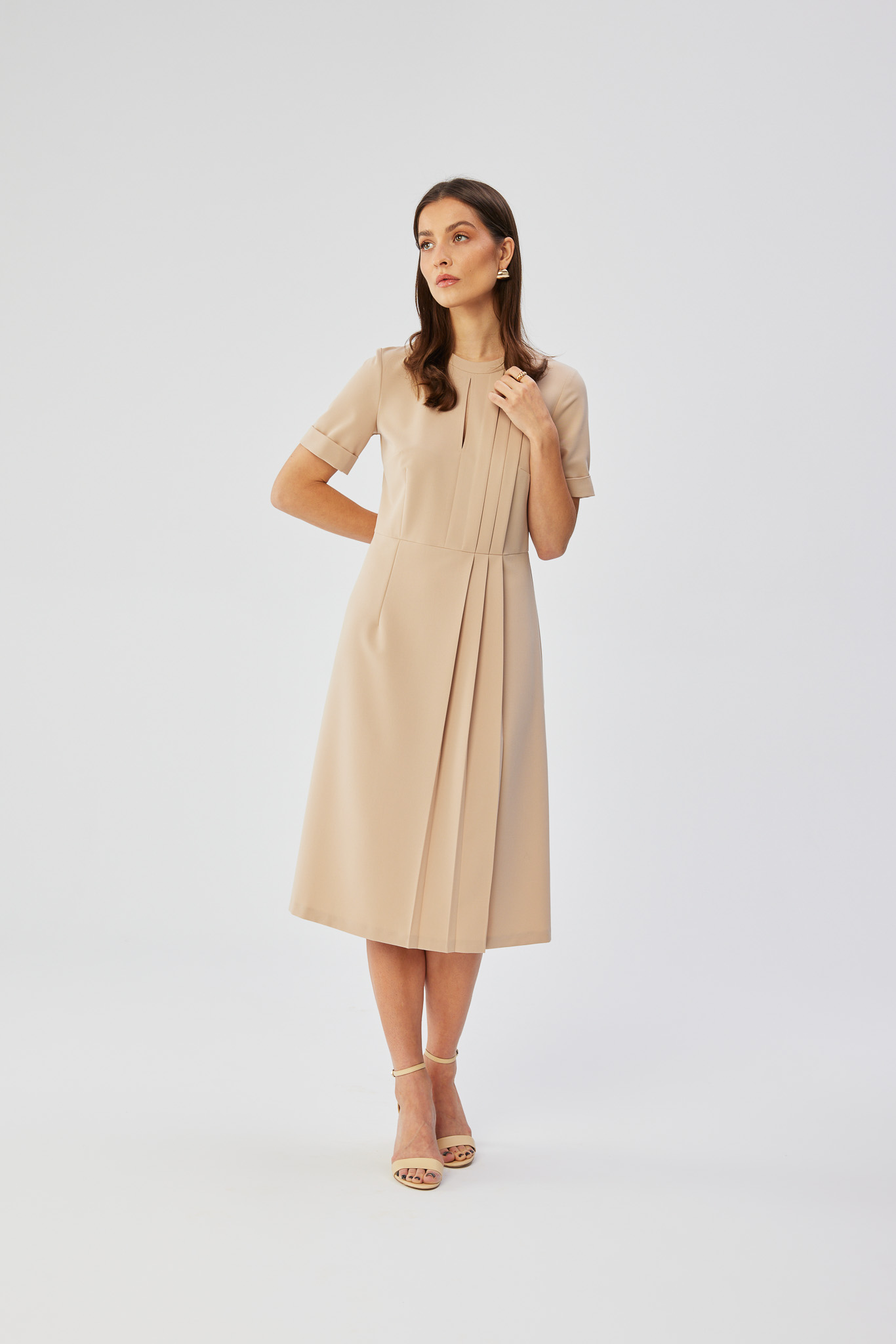 Sukienka Model S361 Beige - Stylove193440 - Beżowy