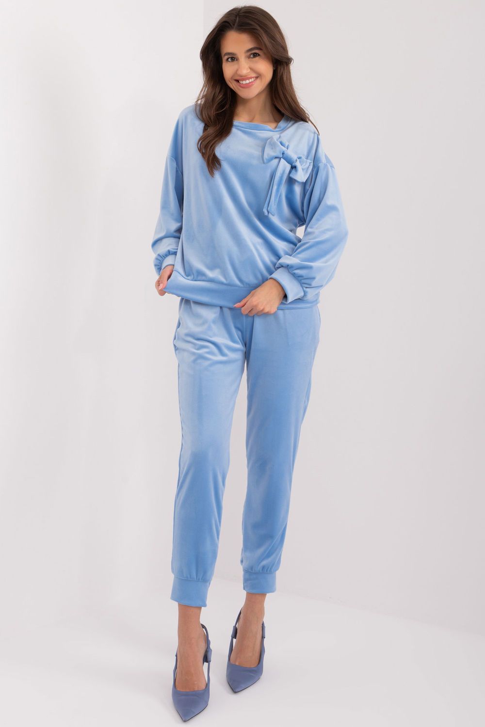 Spodnie Komplet Model DHJ-KMPL-8870.59 Light Blue - Italy Moda193482 - Niebieski