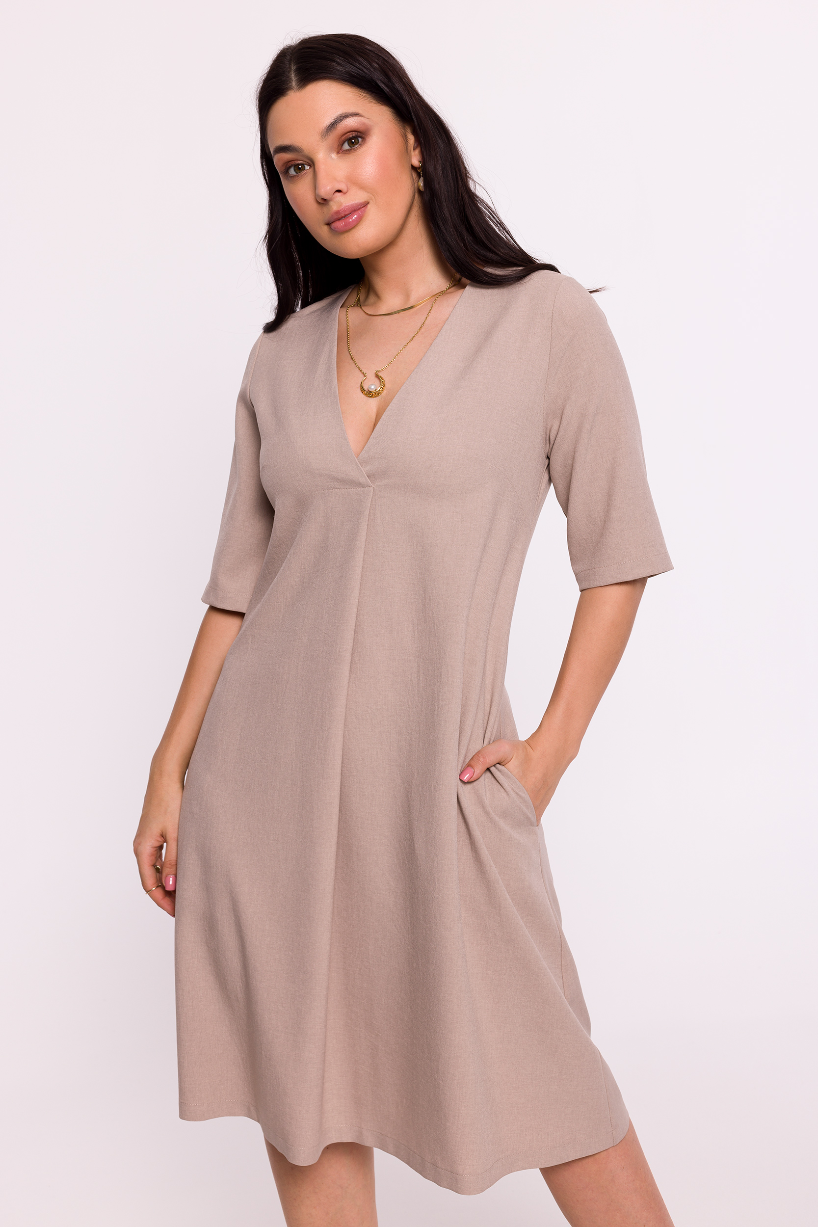 Sukienka Model B280 Beige - BeWear193696 - Beżowy