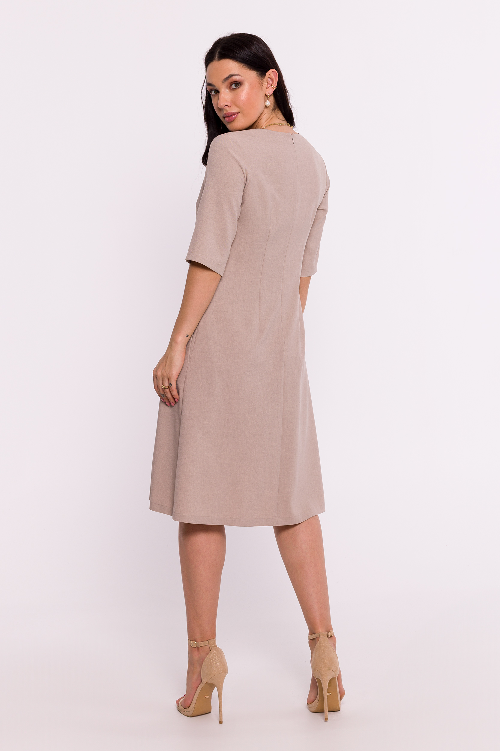 Sukienka Model B280 Beige - BeWear193696 - Beżowy - obrazek 3