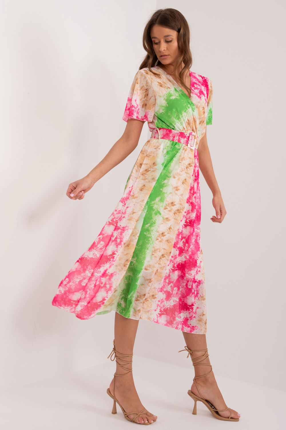 Sukienka Model DHJ-SK-15967-2.86 Dark Pink - Italy Moda196197 - Wielokolorowy - obrazek 4