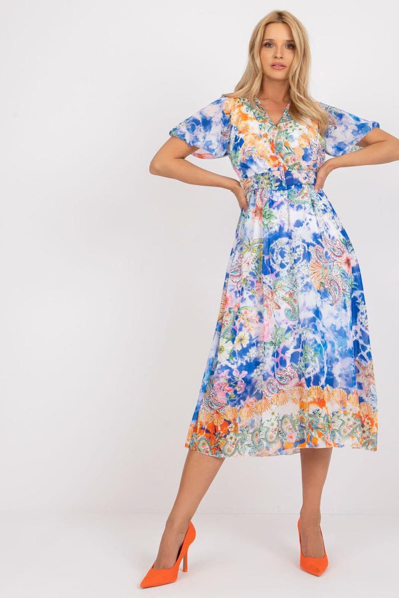 Sukienka Model DHJ-SK-15967-1.01P White/Blue - Italy Moda196203 - Niebieski