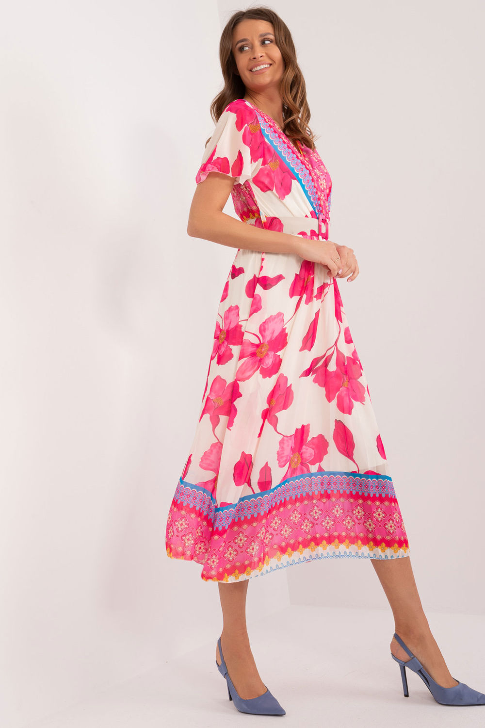 Sukienka Model DHJ-SK-11331-5.19 Dark Pink - Italy Moda196594 - Różowy - obrazek 2