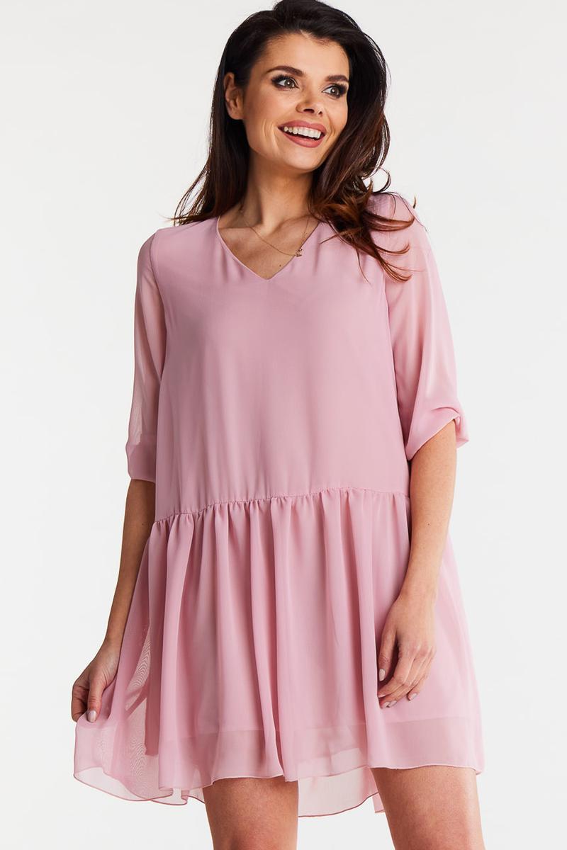 Sukienka Model A514 Powder Pink - awama196615 - Różowy