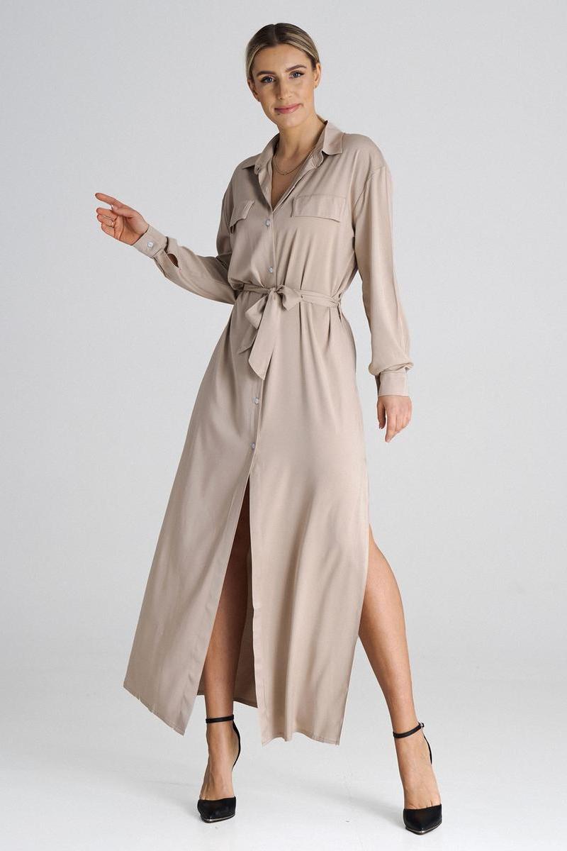 Sukienka Model M1000 Beige - Figl197190 - Beżowy