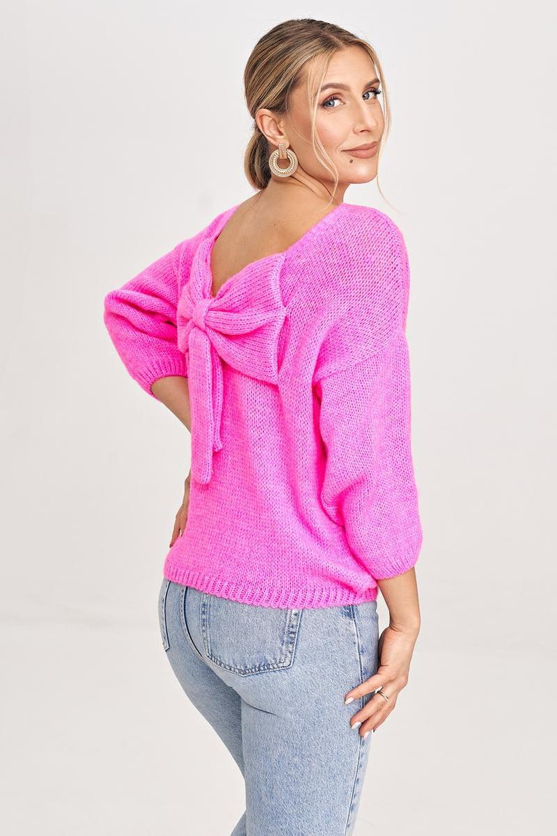 Sweter Damski Model M993 Pink - Figl197346 - Różowy - obrazek 3