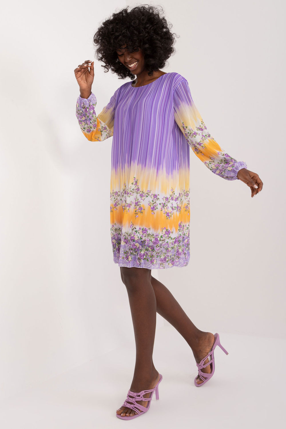 Sukienka Model DHJ-SK-N8524.14X Violet - Italy Moda197878 - Fioletowy - obrazek 4