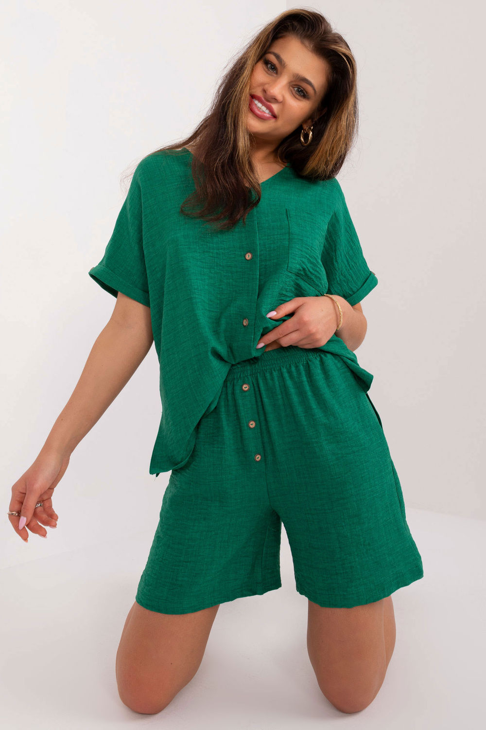 Spodnie Komplet Model LK-KMPL-509713.03X Dark Green - Lakerta198257 - Zielony - obrazek 2