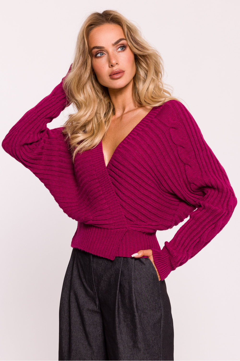 Sweter Damski Model MOE809 Pink - Moe199649 - Różowy