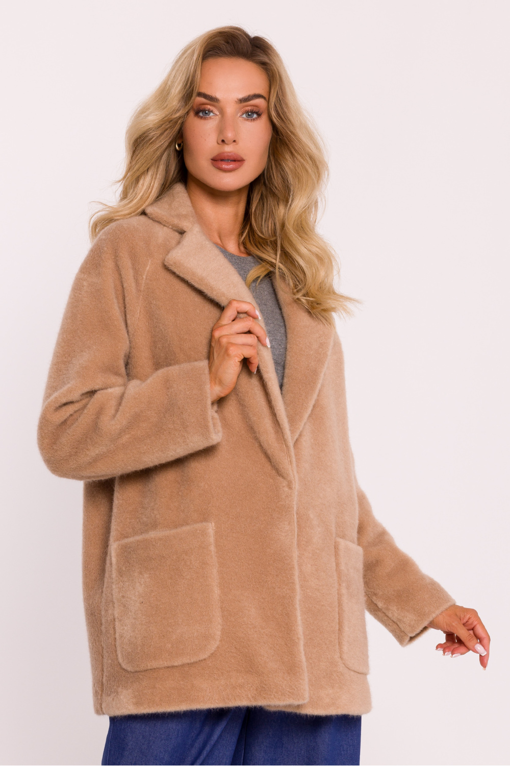 Płaszcz Damski Model MOE808 Beige - Moe199654 - Beżowy