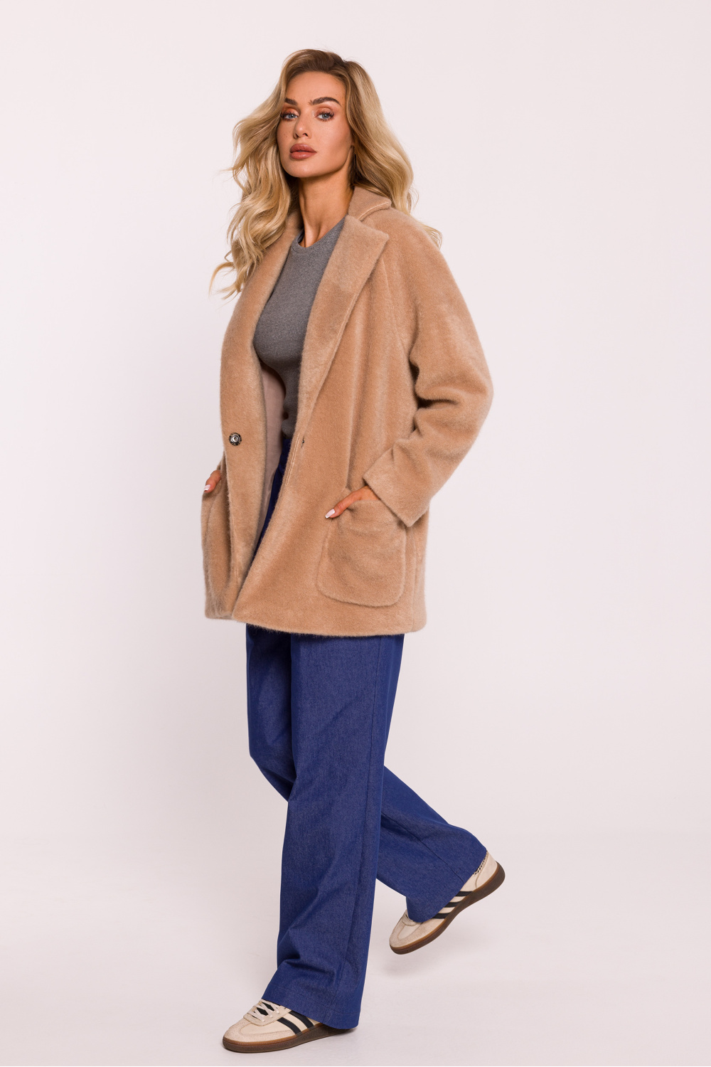 Płaszcz Damski Model MOE808 Beige - Moe199654 - Beżowy - obrazek 2