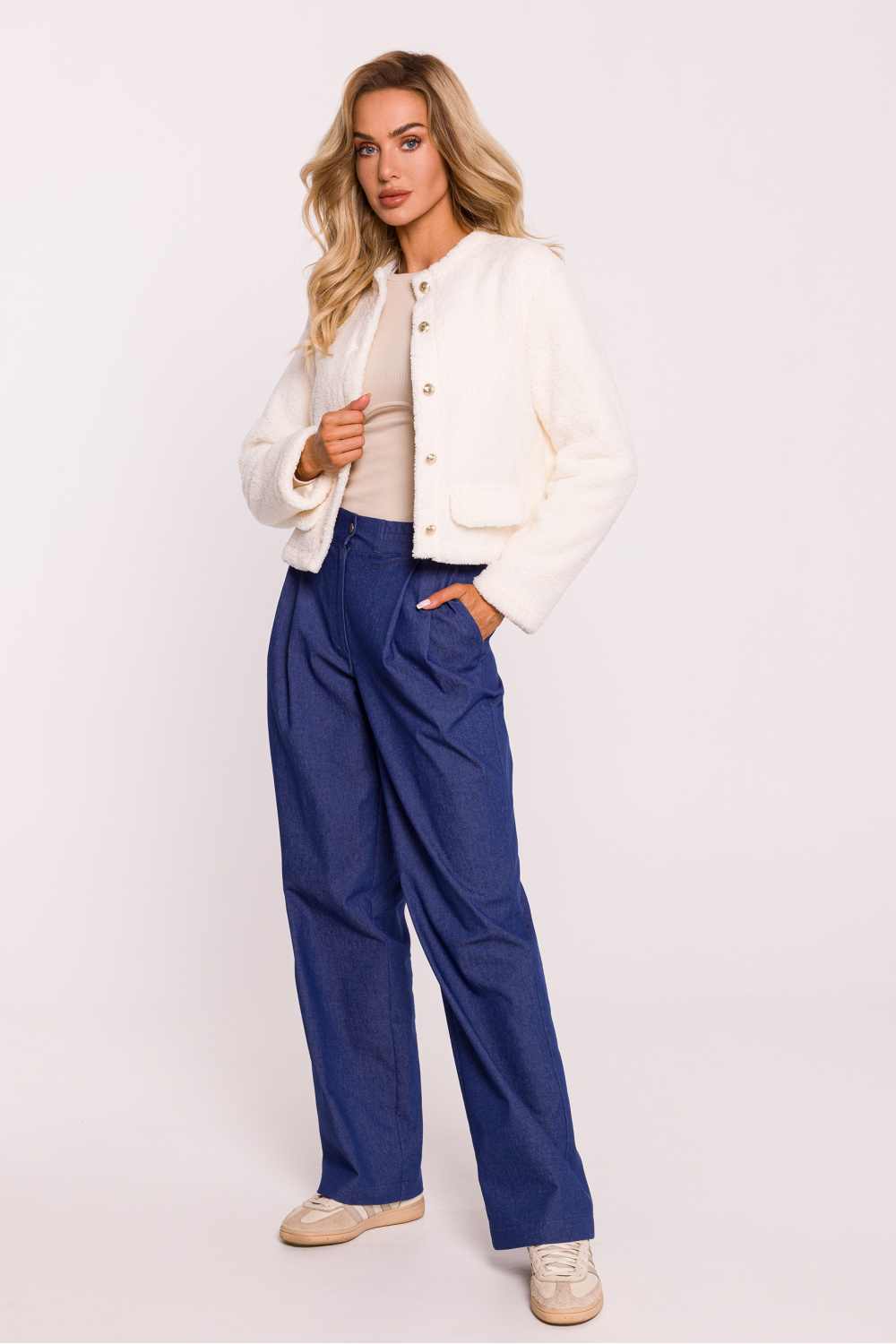 Bluza Damska Model MOE807 Ecru - Moe199655 - Beżowy - obrazek 2