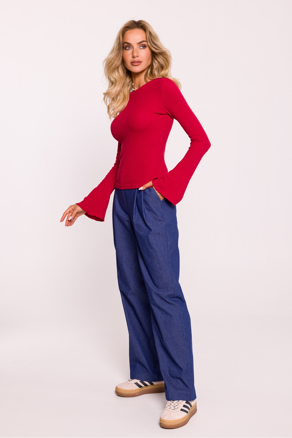 Bluzka Model MOE806 Red - Moe199658 - Czerwony - obrazek 2
