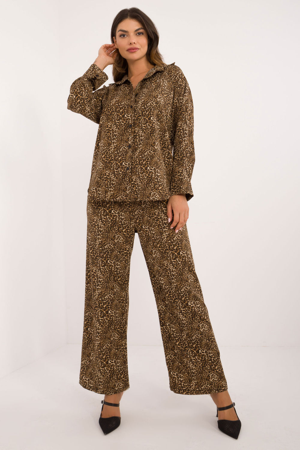 Spodnie Komplet Model DHJ-KMPL-19588-4.77 Dark Beige - Italy Moda200214 - Beżowy