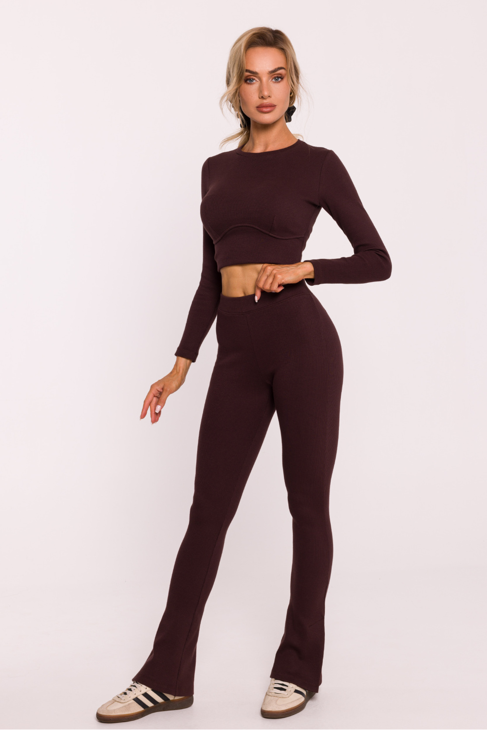 Legginsy Model MOE816 Brown - Moe200927 - Brązowy - obrazek 2