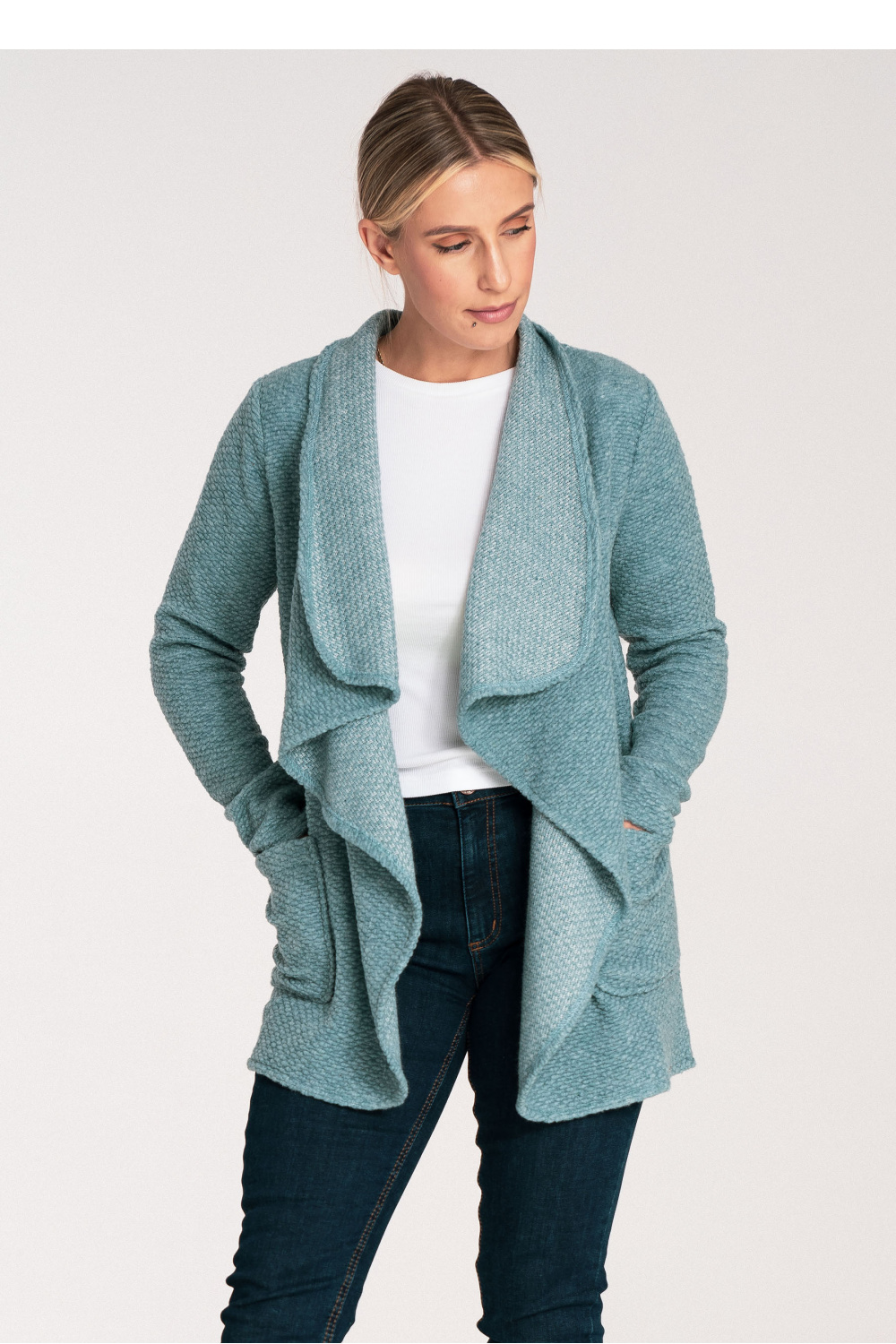 Sweter Kardigan Model M1043 Mint - Figl201435 - Zielony