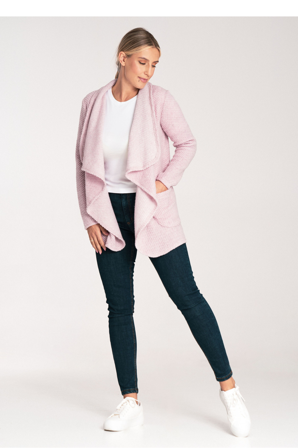 Sweter Kardigan Model M1043 Pink - Figl201436 - Różowy - obrazek 2