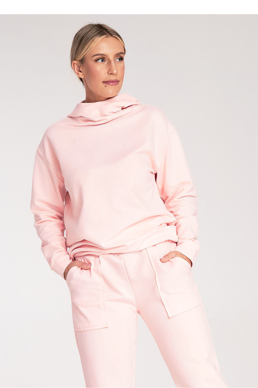 Bluza Damska Model M1034 Light Pink - Figl201487 - Różowy