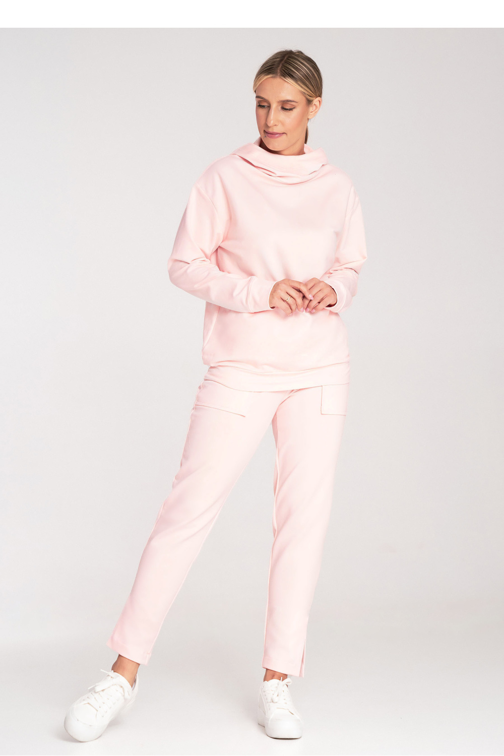 Bluza Damska Model M1034 Light Pink - Figl201487 - Różowy - obrazek 2